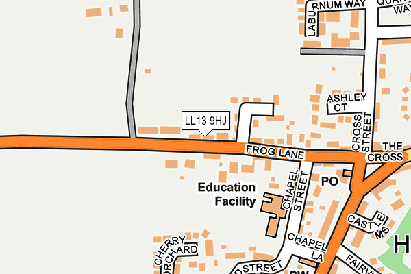 LL13 9HJ map - OS OpenMap – Local (Ordnance Survey)