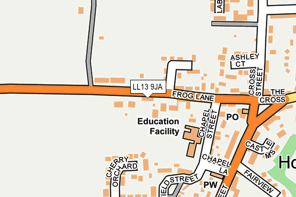 LL13 9JA map - OS OpenMap – Local (Ordnance Survey)
