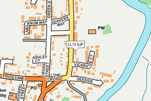 LL13 9JP map - OS OpenMap – Local (Ordnance Survey)