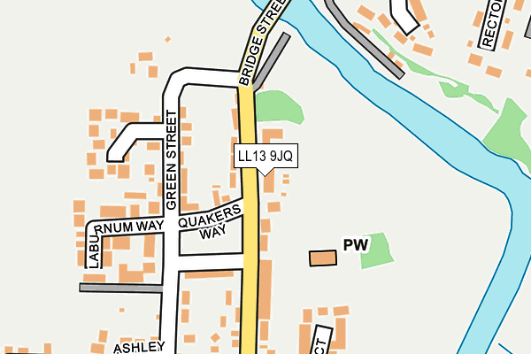 LL13 9JQ map - OS OpenMap – Local (Ordnance Survey)