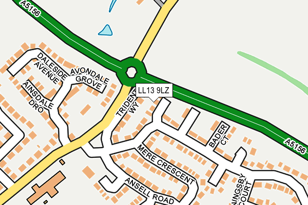 LL13 9LZ map - OS OpenMap – Local (Ordnance Survey)