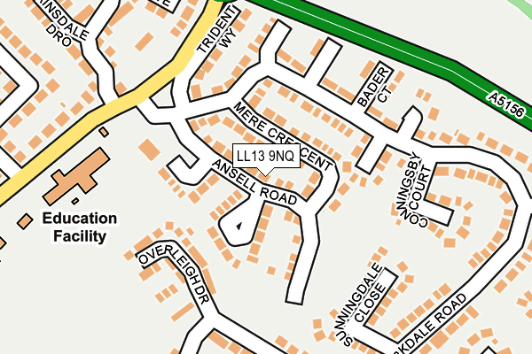LL13 9NQ map - OS OpenMap – Local (Ordnance Survey)