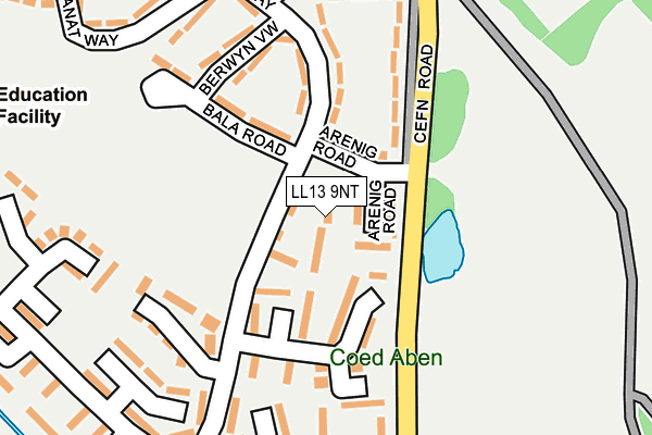 LL13 9NT map - OS OpenMap – Local (Ordnance Survey)