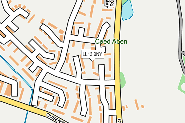 LL13 9NY map - OS OpenMap – Local (Ordnance Survey)