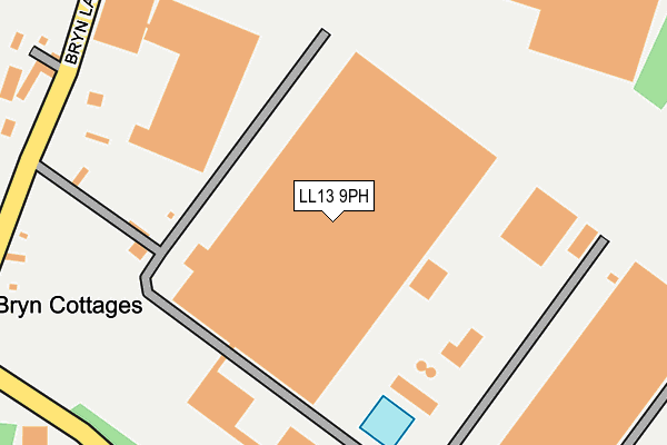 LL13 9PH map - OS OpenMap – Local (Ordnance Survey)