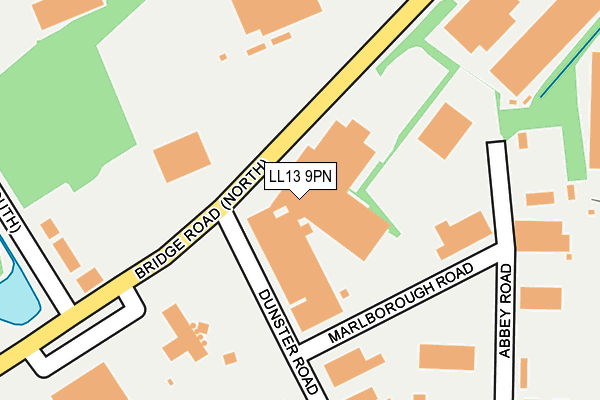 LL13 9PN map - OS OpenMap – Local (Ordnance Survey)
