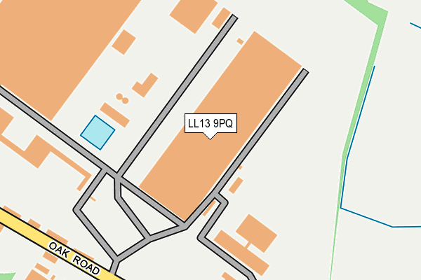 LL13 9PQ map - OS OpenMap – Local (Ordnance Survey)