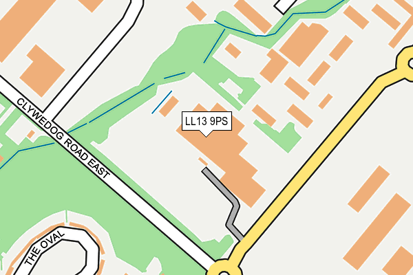 LL13 9PS map - OS OpenMap – Local (Ordnance Survey)