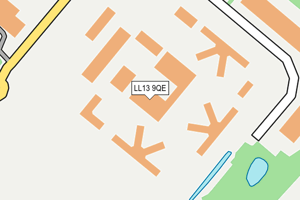 LL13 9QE map - OS OpenMap – Local (Ordnance Survey)