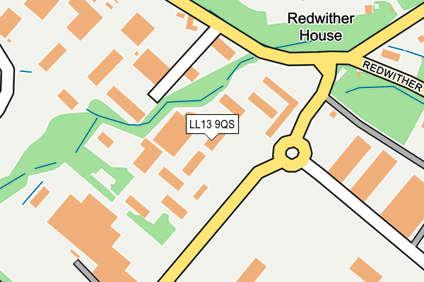 LL13 9QS map - OS OpenMap – Local (Ordnance Survey)
