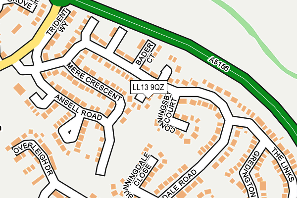 LL13 9QZ map - OS OpenMap – Local (Ordnance Survey)