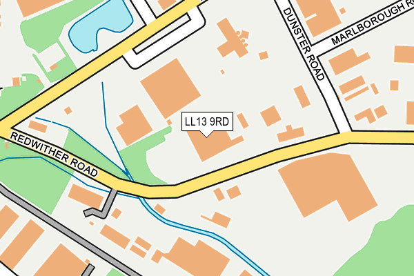 LL13 9RD map - OS OpenMap – Local (Ordnance Survey)
