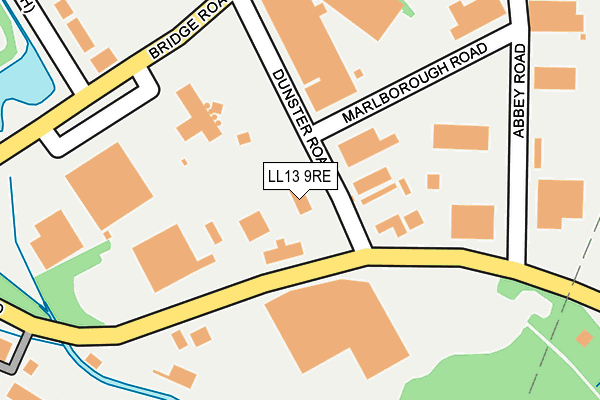 LL13 9RE map - OS OpenMap – Local (Ordnance Survey)
