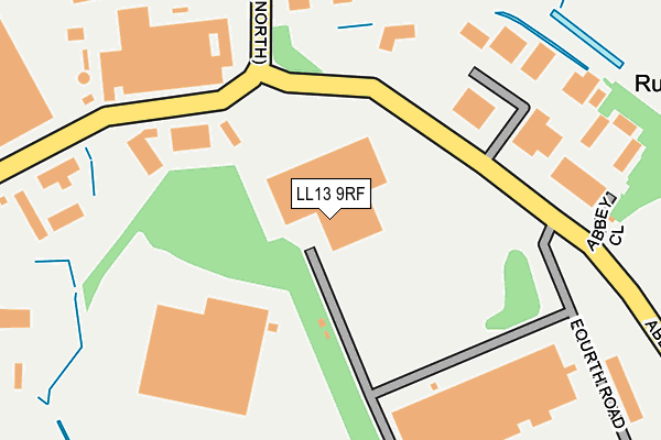 LL13 9RF map - OS OpenMap – Local (Ordnance Survey)