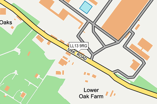 LL13 9RG map - OS OpenMap – Local (Ordnance Survey)
