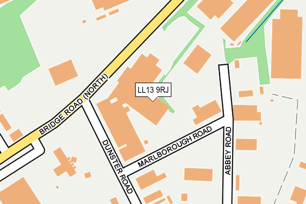 LL13 9RJ map - OS OpenMap – Local (Ordnance Survey)