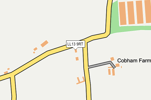 LL13 9RT map - OS OpenMap – Local (Ordnance Survey)