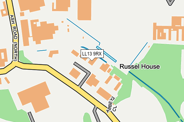 LL13 9RX map - OS OpenMap – Local (Ordnance Survey)