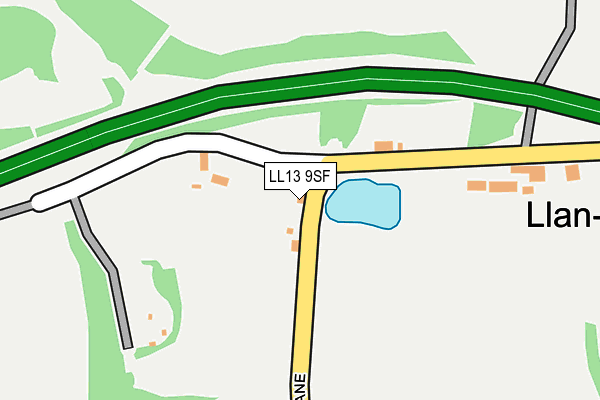 LL13 9SF map - OS OpenMap – Local (Ordnance Survey)