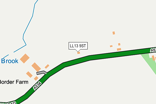 LL13 9ST map - OS OpenMap – Local (Ordnance Survey)
