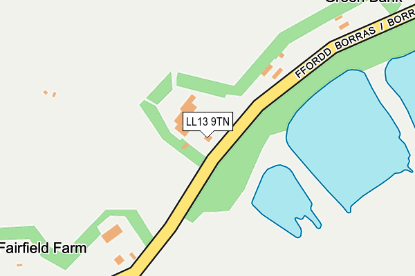 LL13 9TN map - OS OpenMap – Local (Ordnance Survey)