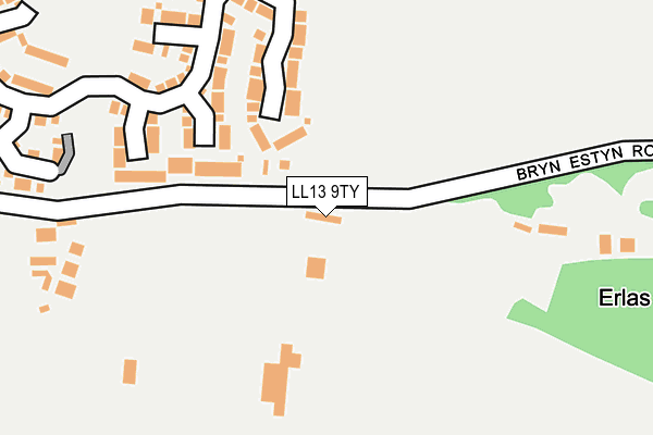 LL13 9TY map - OS OpenMap – Local (Ordnance Survey)