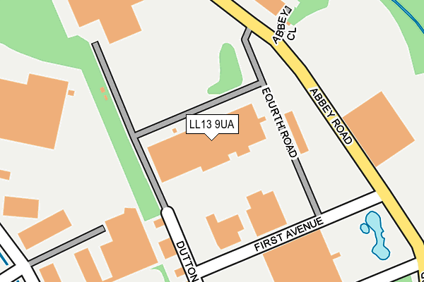 LL13 9UA map - OS OpenMap – Local (Ordnance Survey)