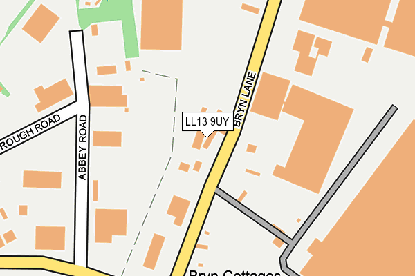 LL13 9UY map - OS OpenMap – Local (Ordnance Survey)