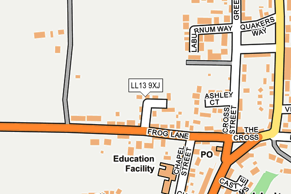 LL13 9XJ map - OS OpenMap – Local (Ordnance Survey)