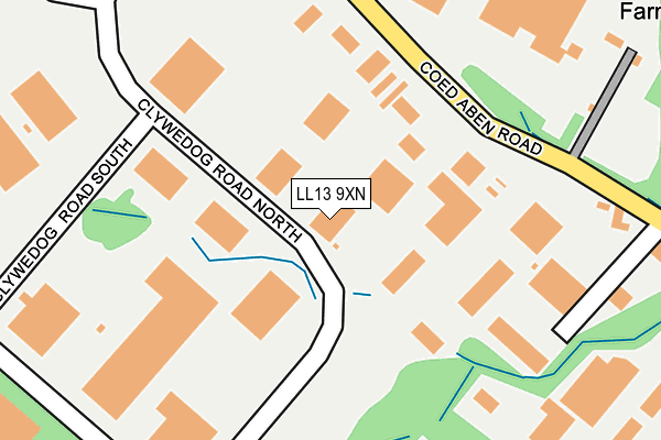 LL13 9XN map - OS OpenMap – Local (Ordnance Survey)