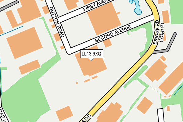 LL13 9XQ map - OS OpenMap – Local (Ordnance Survey)