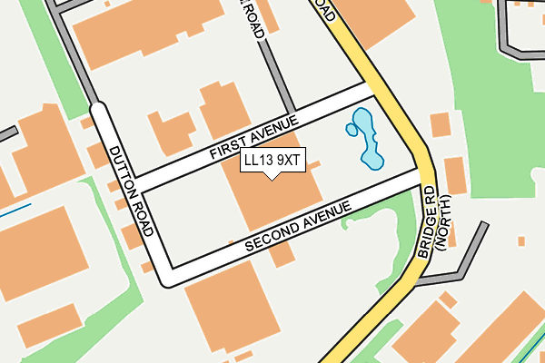 LL13 9XT map - OS OpenMap – Local (Ordnance Survey)