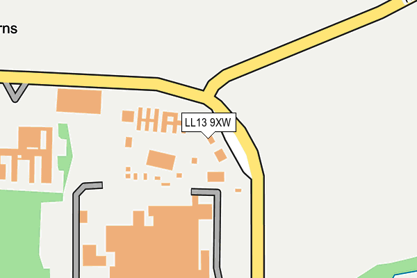 LL13 9XW map - OS OpenMap – Local (Ordnance Survey)