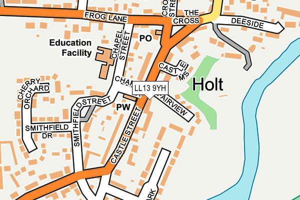 LL13 9YH map - OS OpenMap – Local (Ordnance Survey)