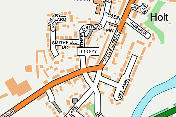 LL13 9YY map - OS OpenMap – Local (Ordnance Survey)