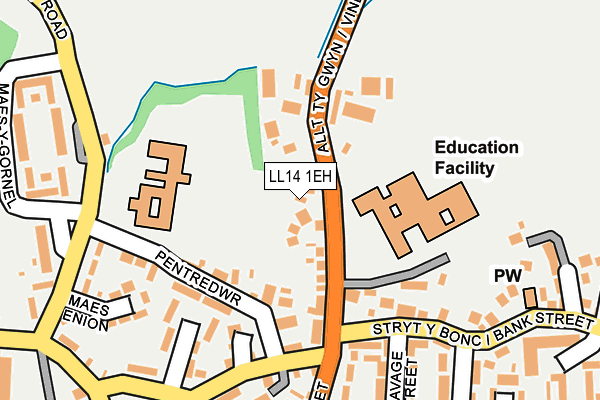 LL14 1EH map - OS OpenMap – Local (Ordnance Survey)