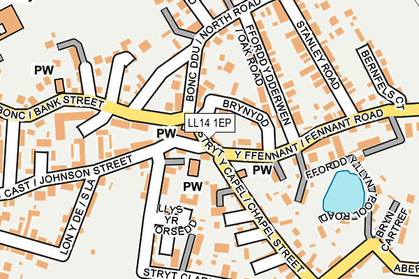 LL14 1EP map - OS OpenMap – Local (Ordnance Survey)