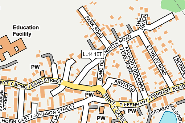 LL14 1ET map - OS OpenMap – Local (Ordnance Survey)