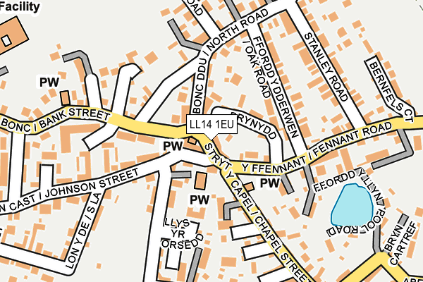 LL14 1EU map - OS OpenMap – Local (Ordnance Survey)