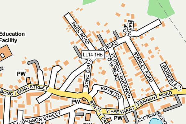 LL14 1HB map - OS OpenMap – Local (Ordnance Survey)