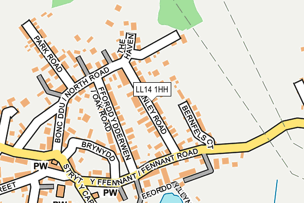 LL14 1HH map - OS OpenMap – Local (Ordnance Survey)