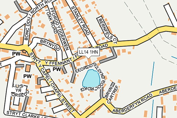 LL14 1HN map - OS OpenMap – Local (Ordnance Survey)