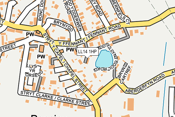 LL14 1HP map - OS OpenMap – Local (Ordnance Survey)