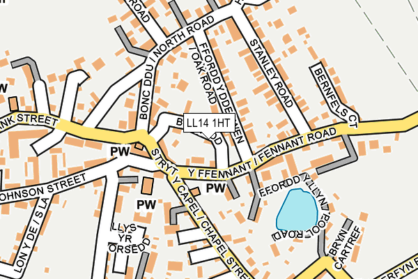 LL14 1HT map - OS OpenMap – Local (Ordnance Survey)