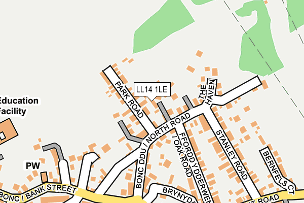 LL14 1LE map - OS OpenMap – Local (Ordnance Survey)