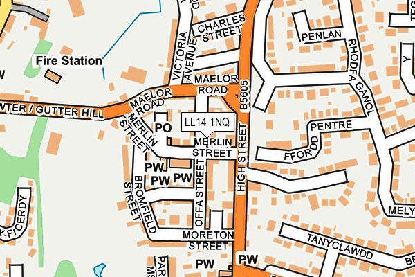LL14 1NQ map - OS OpenMap – Local (Ordnance Survey)