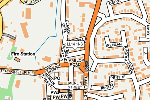 LL14 1NS map - OS OpenMap – Local (Ordnance Survey)