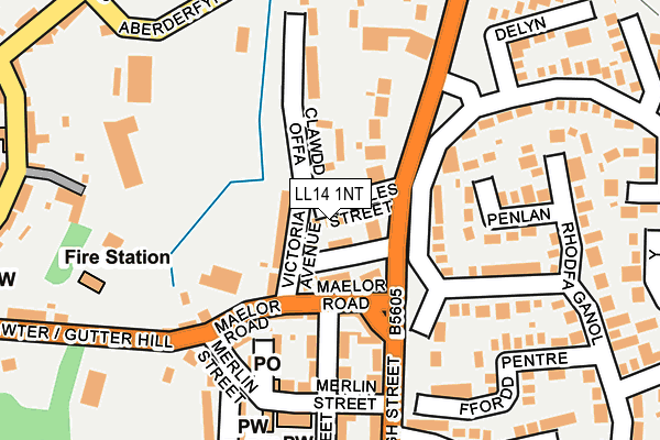 LL14 1NT map - OS OpenMap – Local (Ordnance Survey)
