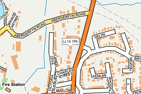 LL14 1PA map - OS OpenMap – Local (Ordnance Survey)