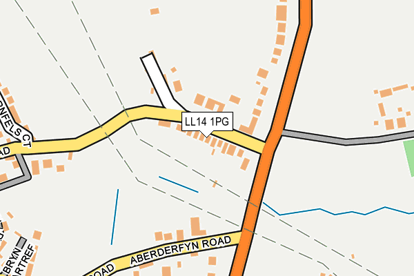 LL14 1PG map - OS OpenMap – Local (Ordnance Survey)
